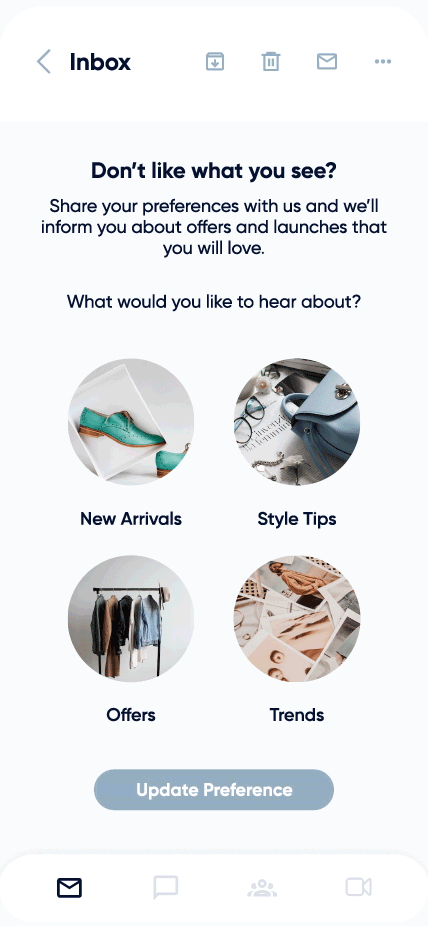 amp for email to tailor future product recommendations with data collection